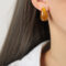[925銀針]小眾樹脂設計水滴耳環F1091 - F1091-树脂耳环