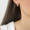 [316L鈦鋼]個性六邊形設計耳環 - F1233-金色耳环