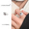 [鍍銀]輕奢個性設計戒指 - 537笑脸花（6.5号开）, 开口可调节