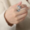 [316L鈦鋼]輕奢時尚扭曲戒指A028 - A028-钢色戒指, 6号