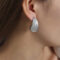 [316L鈦鋼]輕奢鏤空水滴形耳環F1010 - F1010-钢色耳环