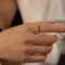 [316L鈦鋼]六邊形拼接戒指 - A709-金色粉彩釉戒指