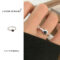 [鍍銀]輕奢個性設計戒指 - 1060小花（5.5号开）, 开口可调节