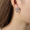 [316L鈦鋼]個性愛心設計感耳環 - F1060-钢色耳环