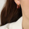[銅]幾何彩釉設計耳環 - F1113-红色彩釉包包耳环
