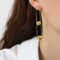 [銅]個性圓珠鏈長款耳環 - F240-金色耳环-7.8x1.2cm