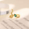 [銅]綠色鋯石蛇形戒指 - 绿锆蛇戒指（黄金色）, 铜