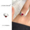 [鍍銀]輕奢個性設計戒指 - 615红色锆石（6号开）, 开口可调节
