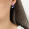 [316L鈦鋼]小眾弧形耳環項鏈F1046 - F1046-钢色耳环