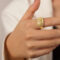 [316L鈦鋼]法式輕奢圓點紋戒指 - A710-金色戒指