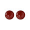 [925純銀]ins網紅風紅瑪瑙珍珠耳環 - 红色12mm, 925银