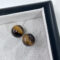 [925純銀]ins網紅風紅瑪瑙珍珠耳環 - 棕色12mm, 925银
