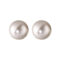 [925純銀]ins網紅風紅瑪瑙珍珠耳環 - 白色12mm, 925银