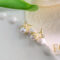 [925純銀]輕奢花苞珍珠鑲鉆耳釘YC9418E - 花苞珍珠耳钉-黄金色, 925银