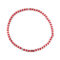 [925純銀]珍珠紅繩米珠手鏈 - B3034-3, 925银