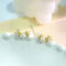 [925純銀]輕奢甜美葉子珍珠耳釘 - 叶子珍珠耳钉-黄金色, 925银