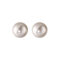 [925純銀]簡約圓形珍珠耳釘 - 8mm, 925银