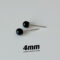 [925純銀]ins網紅風紅瑪瑙珍珠耳環 - 黑色4mm, 925银