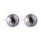[925純銀]ins網紅風紅瑪瑙珍珠耳環 - 灰色14mm, 925银