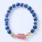 8MM藍溏心瑪瑙草莓晶貔貅手鏈 - 8MM蓝溏心 灰月光 草莓晶貔貅手链