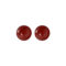 [925純銀]ins網紅風紅瑪瑙珍珠耳環 - 红色8mm, 925银