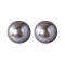 [925純銀]ins網紅風紅瑪瑙珍珠耳環 - 灰色12mm, 925银