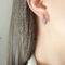 [316L鈦鋼]麻花鑲鋯石U型耳環 - F157-钢色耳环
