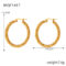 [316L鈦鋼]簡約麻花紋誇張耳環 - F1417-金色耳环