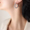 [316L鈦鋼]麻花鑲鋯石U型耳環 - F083-钢色耳环
