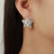 [316L鈦鋼]百搭星星紋理耳環 - F333-钢色耳环