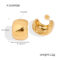 [316L鈦鋼]時尚光面C字型耳扣 - F193-金色耳环