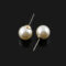 [蚊香盤]高品質輕奢珍珠耳環 - 有耳洞。银针。白色珍珠。12mm