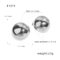 [316L鈦鋼]百搭圓形光面空心耳扣 - F1071-钢色耳环