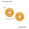 [316L鈦鋼]氣質貝珠花朵蝴蝶耳環F1301 - F1304-金色耳环