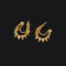 [蚊香盤]輕奢金屬三角形耳環 - 无耳洞。一体式蚊香盘耳夹。金色