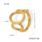 [316L鈦鋼]幾何鏤空大小圓銅戒指 - A740-金色戒指, 7号