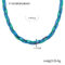 [316L鈦鋼]蛇鏈彩色刀片編織項鏈 - P1925--小款蓝绿项链