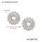 [316L鈦鋼]氣質貝珠花朵蝴蝶耳環F1301 - F1304-钢色耳环