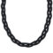 [316L鈦鋼]蛇鏈彩色刀片編織項鏈 - P1925--大款黑色项链