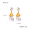 [316L鈦鋼]韓版仿珍珠樹脂耳環F1119 - F1119-金色透明树脂耳环