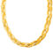 [316L鈦鋼]蛇鏈彩色刀片編織項鏈 - P1925--大款金色项链