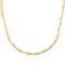 [316L鈦鋼]蛇鏈彩色刀片編織項鏈 - P1925--金钢色项链