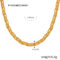 [316L鈦鋼]蛇鏈彩色刀片編織項鏈 - P1925--小款金色项链