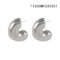 [316L鈦鋼]個性幾何亮面C型耳釘F1500 - F1500-钢色耳环