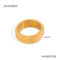[316L鈦鋼]個性螺母寬版光面戒指 - A026-金色戒指, 6号