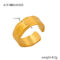 [316L鈦鋼]鏤空多層紋理拼接戒指 - A757-金色戒指, 均码