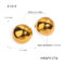 [316L鈦鋼]百搭圓形光面空心耳扣 - F1071-金色耳环