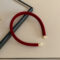 軟糯純色絲絨幾何髪箍 - 3701-3-红色软糯丝绒发箍