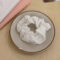 蕾絲鏤空腸圈花紋布藝髪圈 - 3071-1-白色文艺棉布发圈