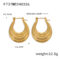 [316L鈦鋼]獨特紋理設計感耳環 - F737-金色小款耳环